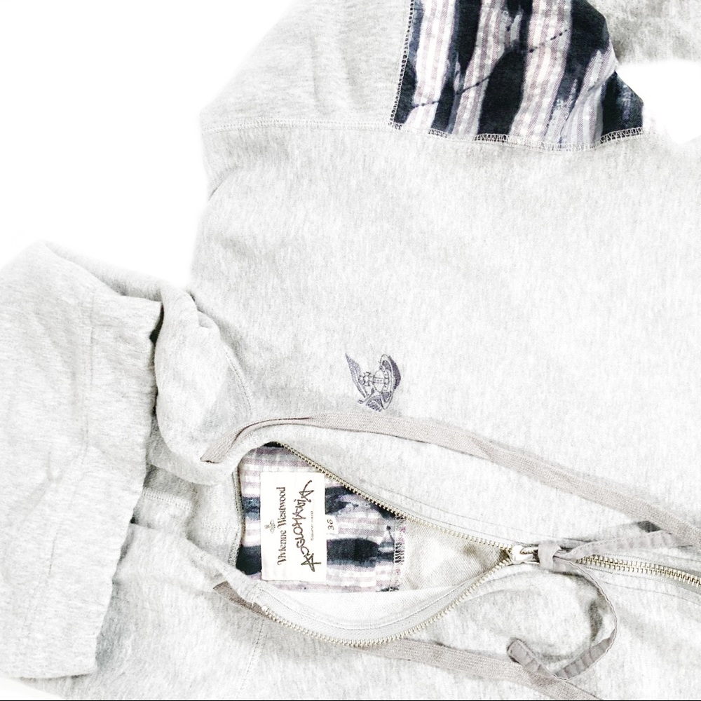 Rare Grey Vivienne Westwood Anglomania Zip Hoodie - Picture 2 of 4
